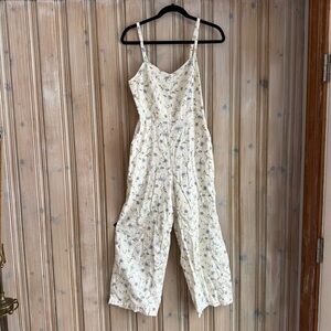 Old Navy Cream Floral Jumpsuit